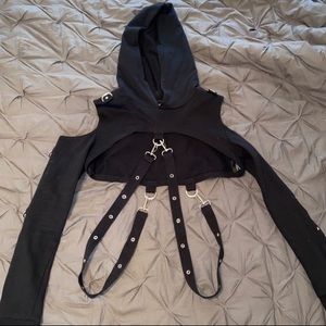 killstar cropped hoodie
